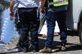 Israeli First Responders Attend Stabbing Scene at Jerusalem Checkpoint