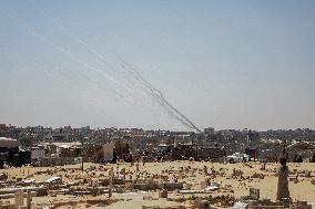 MIDEAST-GAZA-RAFAH-ROCKETS