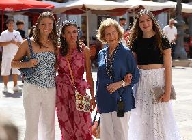 Spanish Queens And Princesses Out Shopping - Mallorca