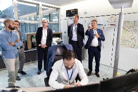 Minister of transport visits the RATP Control Station - Paris