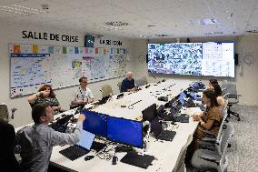 Minister of transport visits the RATP Control Station - Paris