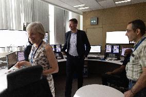 Minister of transport visits the RATP Control Station - Paris