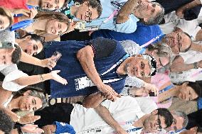 Paris 2024 - Basketball - David Douillet In The Stands