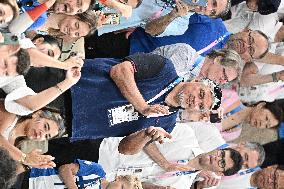 Paris 2024 - Basketball - David Douillet In The Stands