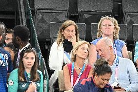 Paris 2024 - Basketball - Anne Gravoin In The Stands