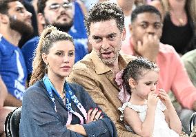 Paris 2024 - Basketball - Pau Gasol And Family At France v Canada