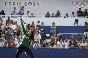 Paris 2024 - Fans cheer medalists at the Parc des Champions in Paris FA