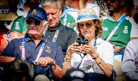 Paris 2024 - King Carl Gustaf and Queen Silvia At Equestrian Jumping Final