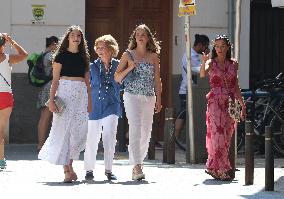 Spanish Queens And Princesses Out Shopping - Mallorca