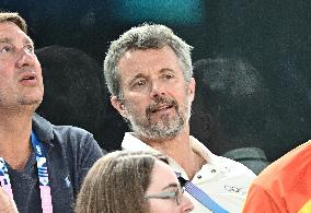 Paris 2024 - Basketball - King Frederik X At USA v Brazil