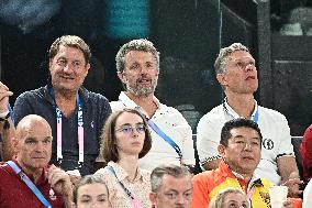 Paris 2024 - Basketball - King Frederik X At USA v Brazil