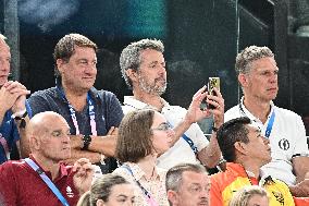 Paris 2024 - Basketball - King Frederik X At USA v Brazil