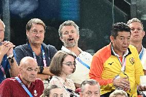 Paris 2024 - Basketball - King Frederik X At USA v Brazil