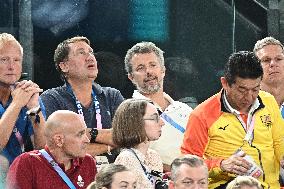 Paris 2024 - Basketball - King Frederik X At USA v Brazil