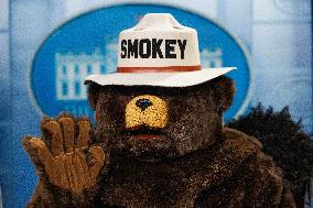 DC: Smokey the Bear Visits White House for 80th Birthday