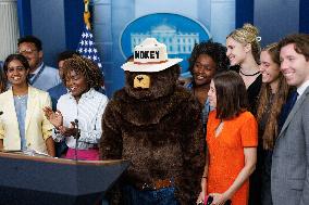 DC: Smokey the Bear Visits White House for 80th Birthday