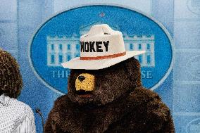 DC: Smokey the Bear Visits White House for 80th Birthday