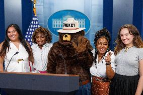 DC: Smokey the Bear Visits White House for 80th Birthday