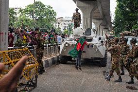 Anti-Government Protesters Celebrations In Dhaka, Bangladesh