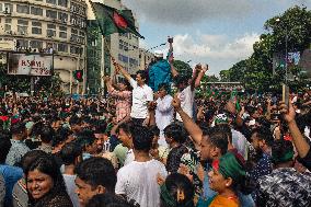 Anti-Government Protesters Celebrations In Dhaka, Bangladesh