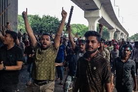 Anti-Government Protesters Celebrations In Dhaka, Bangladesh