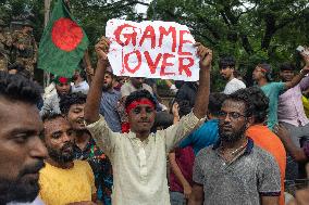 Anti-Government Protesters Celebrations In Dhaka, Bangladesh