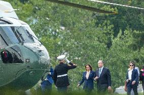 Vice President Harris Departs For Philadelphia To Introduce Gov. Tim Walz As Her Running Mate.