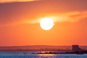 Sunset In Porto Cesareo, Italy