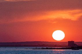 Sunset In Porto Cesareo, Italy