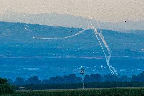 ISRAEL-KIRYAT SHMONA-ROCKETS-INTERCEPTION