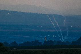 ISRAEL-KIRYAT SHMONA-ROCKETS-INTERCEPTION