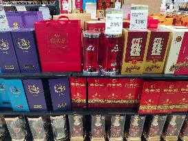 Liquor on Sale at A Supermarket in Yichang