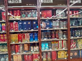 Liquor on Sale at A Supermarket in Yichang