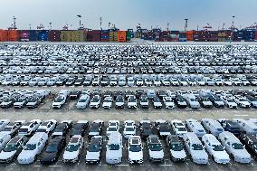 Vehicles Export at Nanjing Port