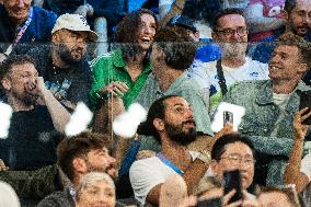 Paris 2024 - men's quarterfinal basketball match between Brazil and the USA