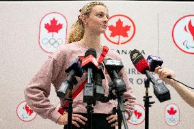 Paris 2024 - 3 Times Gold Medallist Summer McIntosh Returns To Canada