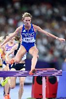 Paris 2024 - France’s Alice Finot Finishes 4th In The 3000m Steeple Chase