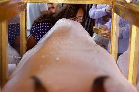 Feast Of The Divine Saviour At The Sanctuary Of The Lord Of Calvary, Mexico City