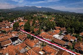 1 Kilometer Long Flag Unfurling Ahead Of Republic Of Indonesia Independence Day