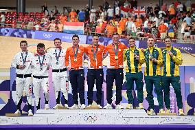 Paris 2024 - Netherlands Take Gold In Cycling Track Men's Team Sprint