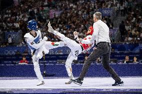 Paris 2024 - Palestinian Omar Yaser Ismail Wins His First Taekwendo Match