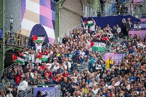 Paris 2024 - Palestinian Omar Yaser Ismail Wins His First Taekwendo Match