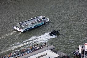 Paris 2024 - Police Patrol The River Seine