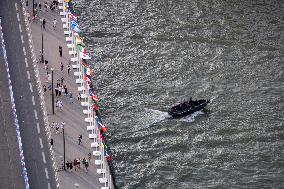 Paris 2024 - Police Patrol The River Seine