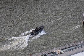 Paris 2024 - Police Patrol The River Seine