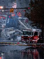 Crane Collapses As Fire Crews Battle Multiple Blazes - Vancouver