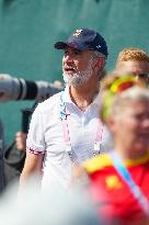 Paris 2024 - King Felipe At Men's Boulder And Lead Semifinal