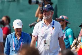 Paris 2024 - King Felipe At Men's Boulder And Lead Semifinal