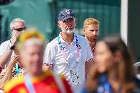 Paris 2024 - King Felipe At Men's Boulder And Lead Semifinal