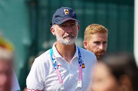 Paris 2024 - King Felipe At Men's Boulder And Lead Semifinal